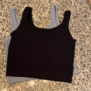 Stylish Black and Blue Women's Crop Tops